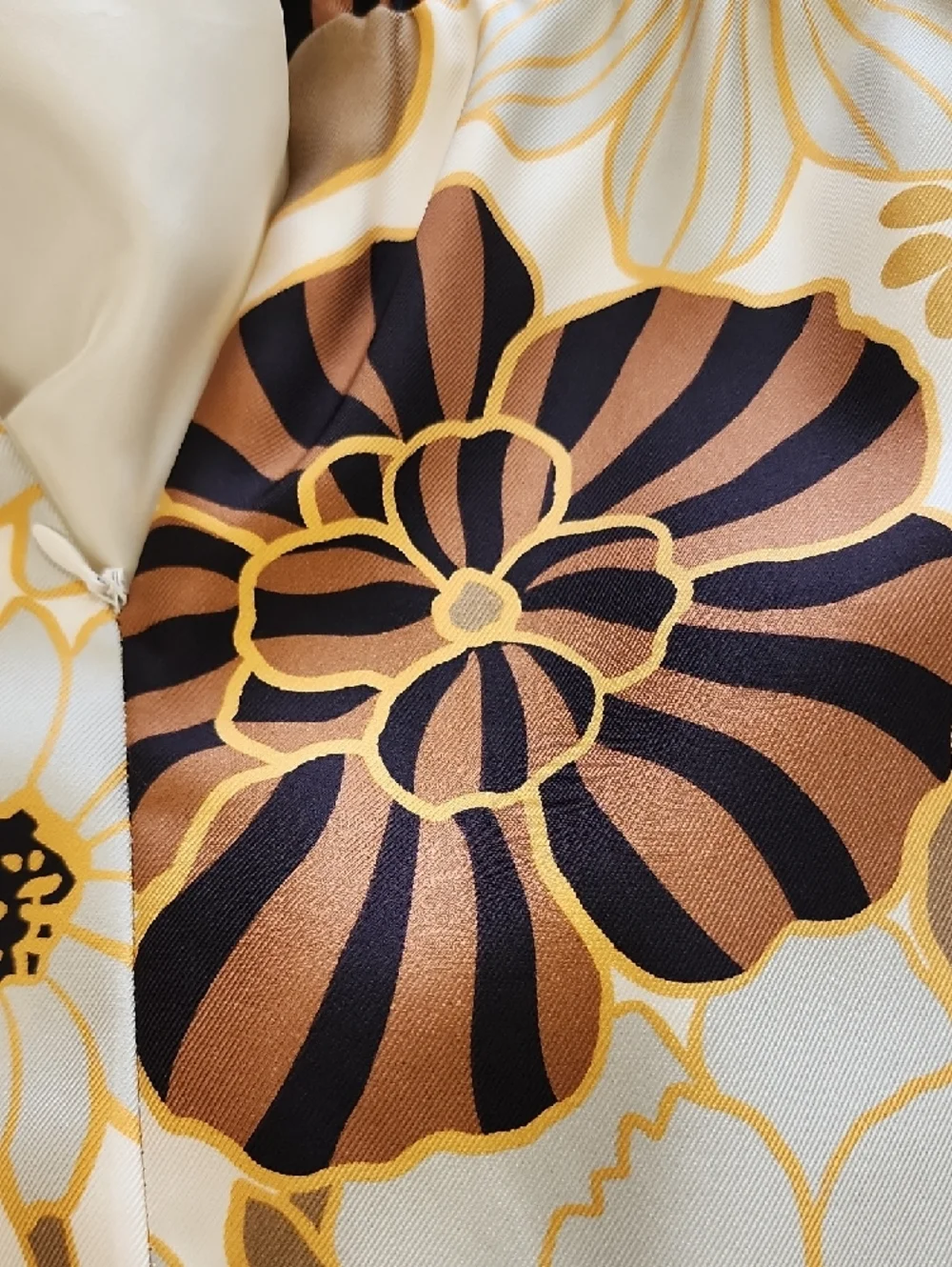 J.Crew Satin Floral Slip Midi Dress Spaghetti Strap Brown Cream Size 8 - Picture 8 of 11